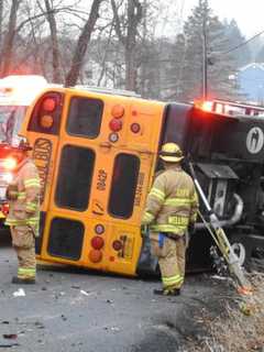 Wallkill School Bus Driver Airlifted After Rollover Crash