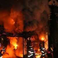 <p>The homeowner and a firefighter were hospitalized.</p>