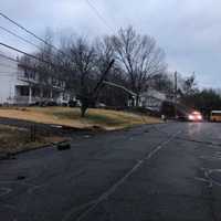 <p>A driver took out a utility pole in New Hempstead.</p>