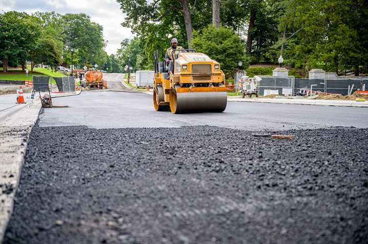 Road paving.&nbsp;