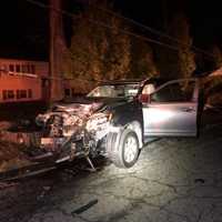 <p>Drunk driver hit and damaged utility pole at Shuart Road and Eton Place intersection</p>