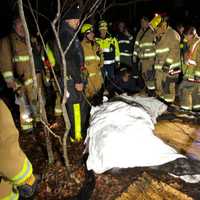 <p>Patterson firefighters work to save a horse stuck in the mud.</p>