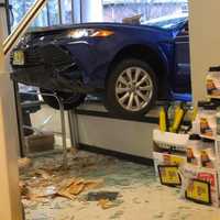 <p>The car went through the window of the ACME on Lemoine Avenue.</p>