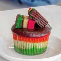 <p>Italian rainbow cupcake. Yes please.</p>