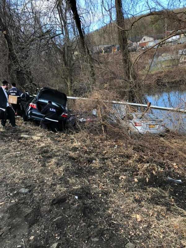 Multiple Injuries In Crash As Three Vehicles Roll Down Embankment