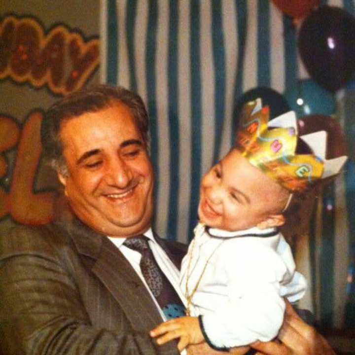 Emanuel Logothetis with grandfather John Sakellaris, longtime Lyndhurst Diner owner.