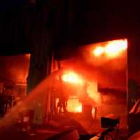 <p>A fire destroyed one bus and damaged others during a blaze at the bus depot.</p>