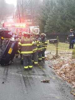 One Extricated In Crash On Slippery Rockland Road