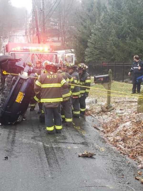 One Extricated In Crash On Slippery New City Road