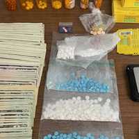 <p>Some of the drugs, cash seized.</p>