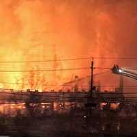 <p>Flames consumed the entire plant -- and then some.</p>