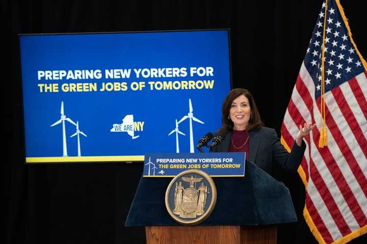 Gov. Kathy Hochul and Suffolk County Executive Steve Bellone announced the land transfer between New York State and Suffolk County on Thursday, Oct. 20.