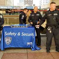 <p>Port Authority make plenty of new friends at the PATH station at Journal Square in Jersey City.</p>