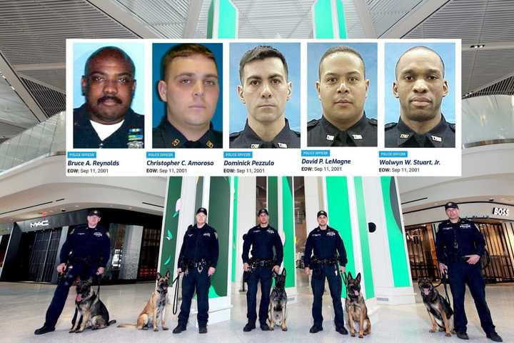 Rookie Port Authority K9s Honor Five Police Officers Who Died On 9/11