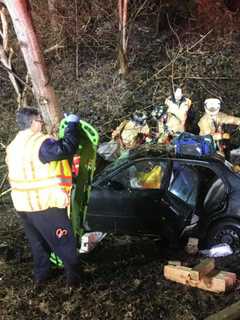 Woman Receives Multiple Injuries After Being Trapped In Valley Cottage Crash