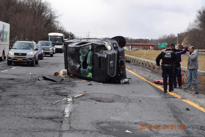 Two major Orange County roadways are experiencing slowdowns to a crash and a downed pole.