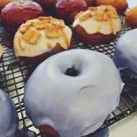 <p>Lavender doughnuts and more from Alfalfa in Hoboken.</p>