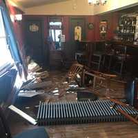 <p>Damage inside the restaurant.</p>