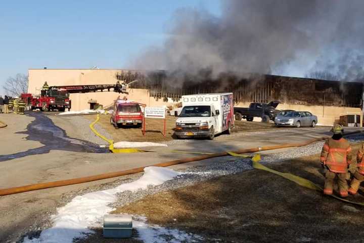 Massive Blaze Destroys Headquarters Of Area Excavation Company