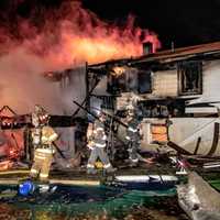 <p>LaGrange firefighters at work.</p>