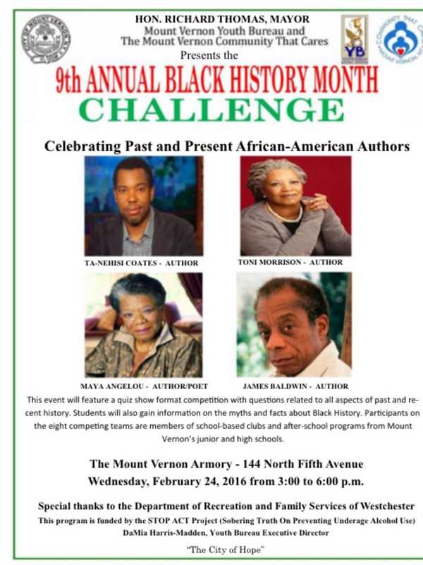 Mount Vernon Stages Black History Month Challenge