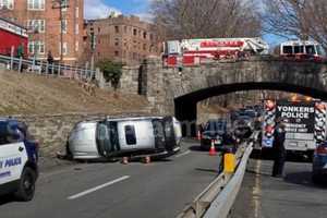 Driver Flees After Rollover Crash On Bronx River Parkway