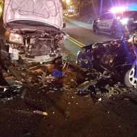 <p>Two people were seriously injured during a head-on crash.</p>