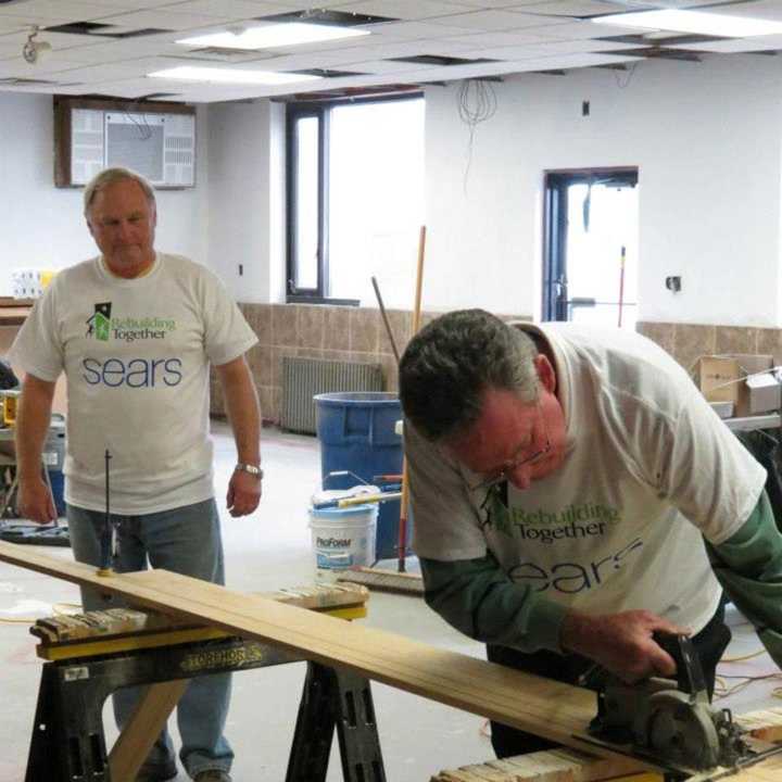 Rebuilding Together officials fix up a Little Ferry home.