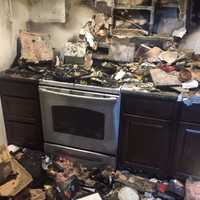 <p>A person was saved from an apartment fire by firefighters.</p>