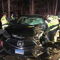 <p>Three people were saved by Fairfield firefighters following a two-vehicle crash.</p>