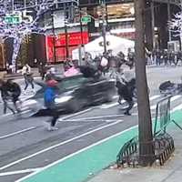 Bergen County Jail Protestors Struck By Runaway Sedan In Manhattan