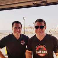 <p>Drew Adelman and Peter Pannullo, founders of Bada Bean Cawfee.</p>