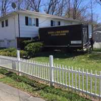 <p>A truck crashed into the front of a home.</p>