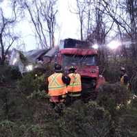 <p>The Town of Westport Fire Department on the scene of a rollover crash.</p>