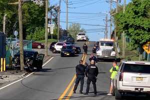 Pickup Slams Into Utility Pole Near Route 46 Entrance In Lodi