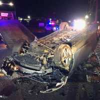 <p>ABC Towing removed the wreck on a flatbed.</p>