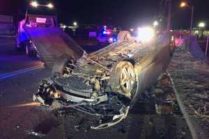 Driver Survives Wild Route 80 Rollover