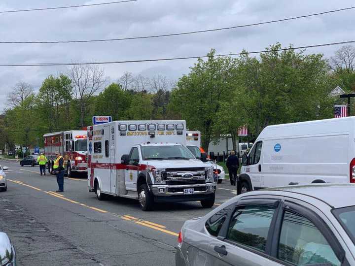 Two people had to be taken to area hospitals following a crash in Smithtown during the morning rush hour Wednesday, May 1.