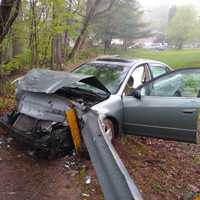 <p>Ramapo Police found a crash, but no driver.</p>