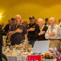 <p>Veterans Pledging Allegiance at Friday breakfast. </p>