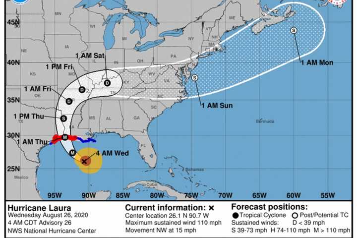 Laura Now Forecast To Be Dangerous Category 4 Hurricane: Here's Latest Projected Path