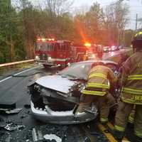 <p>One had to be extricated by Yorktown firefighters following the crash.</p>