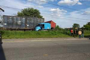 Freight Train, Truck Collide In Kearny