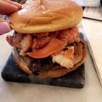 <p>A Surf &amp; Turf sandwich of filet mignon with fresh Maine lobster is a specialty at The Rex Burger &amp; Lobster in Mineola.</p>