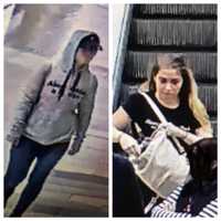 <p>The suspect was observed on mall security cameras removing her grey sweatshirt and baseball cap as she fled the mall, boarding a Jitney-style bus at the Garden State Plaza bus stop.</p>