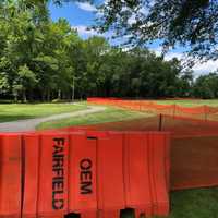 <p>A pathway in a Fairfield park where a woman and her toddler son were attacked by a coyote has been closed to the public.</p>