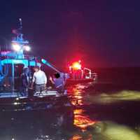 <p>The Islip Fire Department come to the rescue of three children and two adults as their boat sank on the on the Great South Bay Sunday, June 23.</p>