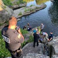 <p>Numerous first responders performed a difficult rescue to save a woman who fell more than 35-feet to the rocks below.</p>