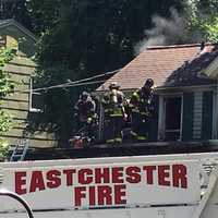 <p>Multiple crews responded to an Eastchester home to help knock down the flames that broke out.</p>