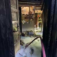 <p>Multiple crews responded to an Eastchester home to help knock down the flames that broke out.</p>